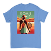 情熱的なファンとスタイリッシュなアスリートのためにデザインされたローマテニスTシャツ。コート内外での着用に最適な鮮やかなテニスグラフィックが特徴。柔らかく通気性のあるコットン素材で快適さを提供します。