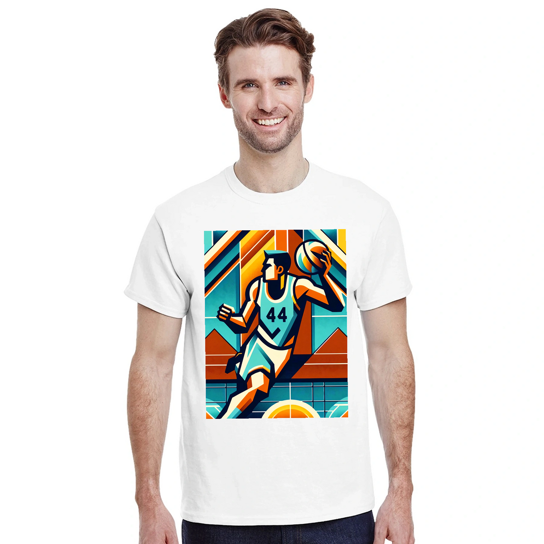 T-shirt T - shirt unique thème basketball parfait passionnés sport design dynamique style terrain occasion pièce garde-robe amour jeu taille S M L XL XXL