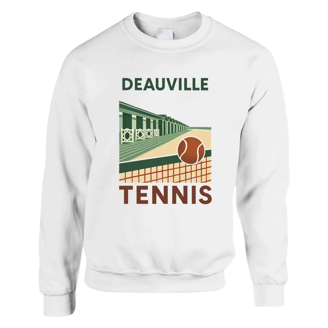 Deauville Tennis džemperis, 50% kokvilna un 50% poliesters, ar mīkstu sajūtu un klasisku griezumu, ideāls ikdienas valkāšanai