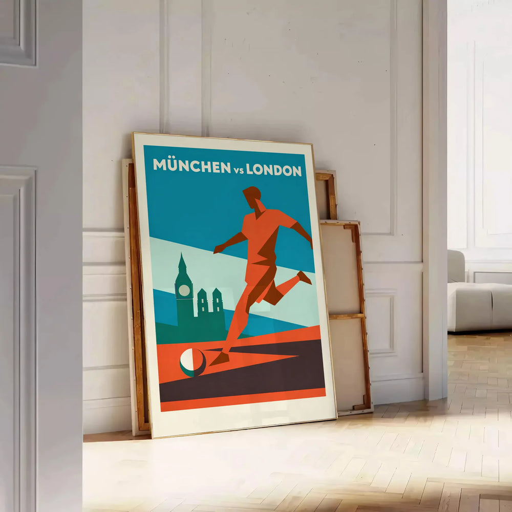 space stunning Munich Germany football poster vibrant green gray hues spirit game sports fan collection love dimensions A4 cm A0