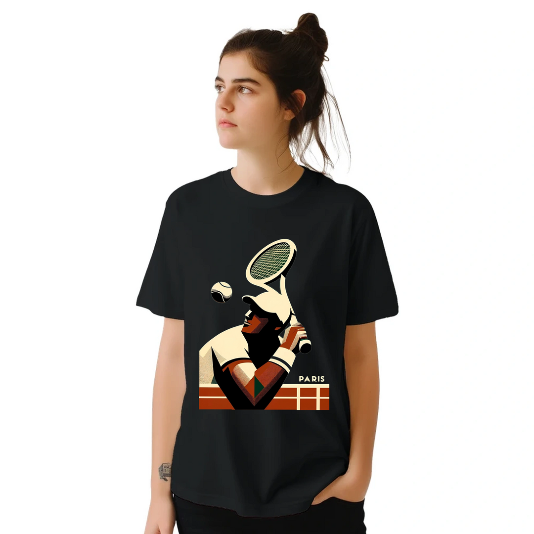 T-shirt de ténis elegante e confortável, ideal para jogar ou ver o jogo. Disponível em vários tamanhos