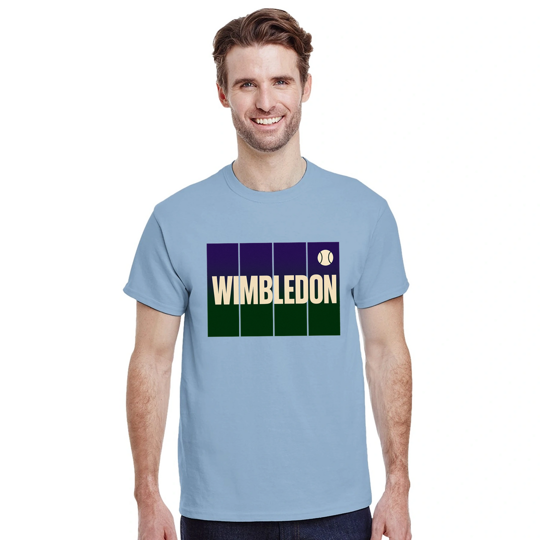 T-shirt de ténis Wimbledon, ideal para fãs e jogadores, com um design vibrante e confortável em algodão respirável