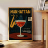 Affiche élégante thème cocktail Manhattan nuances noir gris intérieur pièce style irrésistible formats cm autres options A4 60×80 A0