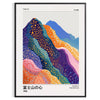 élégance affiche Fuji Spirit Yayoi Kusama teintes blanches bleues œil une touche artistique espace disponible A4 cm A0