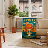 Affiche exclusive thème cocktail Spritz teintes vibrantes orange bleu espace pièce unique dimensions 50x70 cm disponibles A0