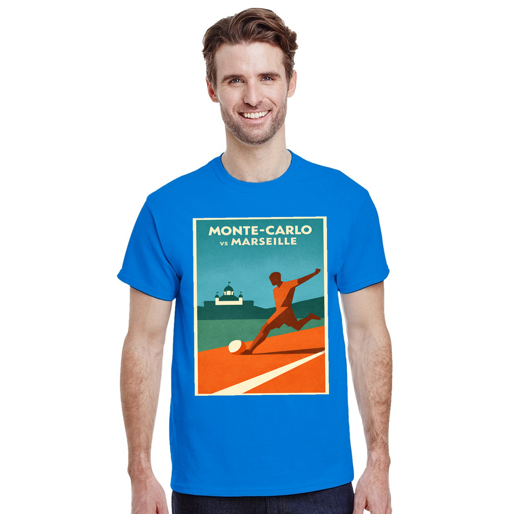 T-shirt love Monte Carlo football stylish t shirt unique design Monaco vibrant culture game days casual outings tee comfort style today passion multiple sizes M L XL XXL
