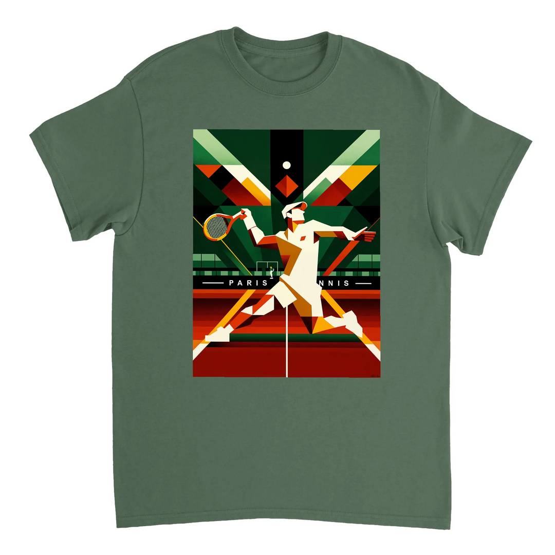 T-shirt τένις Παρισιού με κομψό σχέδιο, ιδανικό για γήπεδο και καθημερινές εμφανίσεις