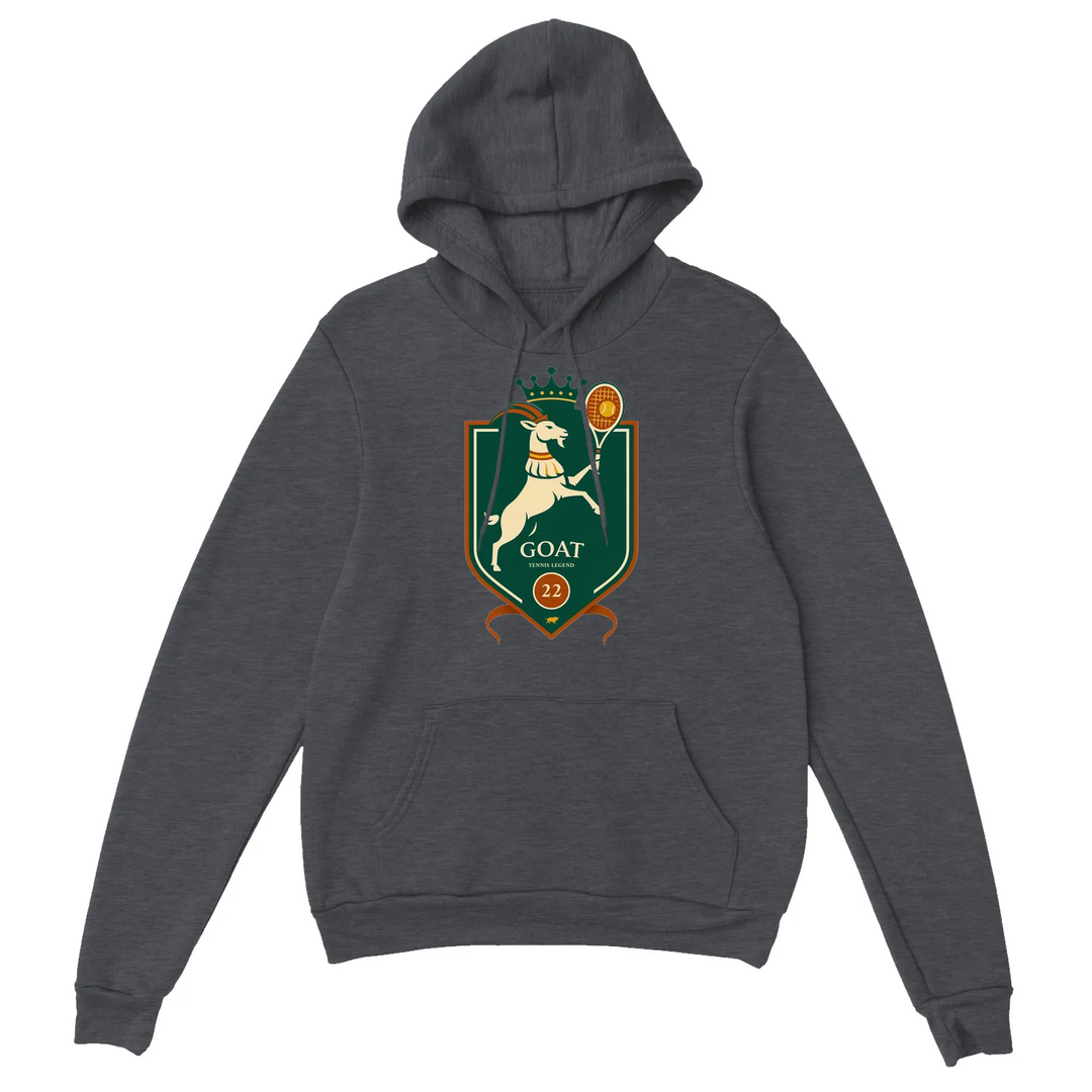 Hoodie Tennis GOAT Rafa, 50% kokvilna un 50% poliesters, mīksts un ērts, ar kapuci un priekšējo kabatu, piemērots gan vīrieši