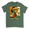 Image Military de Paris Cubist Tennis Tshirt [color:military] [view:front]
