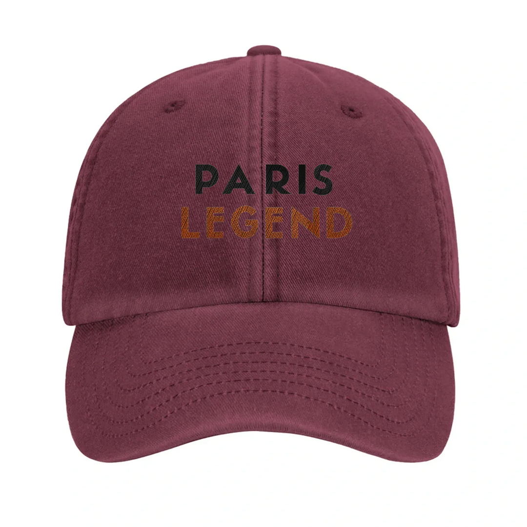 Vintage Cap Tennis Paris Legend 3 mit gesticktem Design aus 100% gebürsteter Baumwolle. Ideal für lässige Outfits