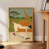 art relaxation Lazy Day Motivation poster brown green hues tranquil touch space dimensions today unframed styles
