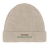 Image Sand de Beanie Tennis Normandie 2  - Cotton Bio, Embroidered Design