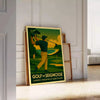 charm Seignosse vintage golf poster art yellow gray tones deco best gift golfers dimensions perfect wall accent unframed options available
