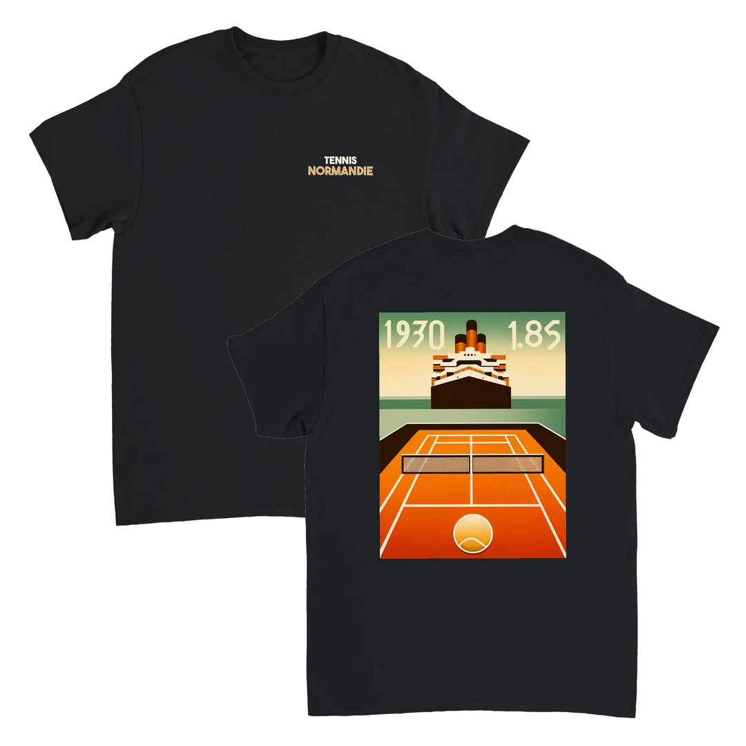 T-shirt Nomandie Tennis, perfetto per giocatori e appassionati, combina comfort e stile con un design audace