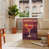élégance cocktail Cosmopolitan affiche vibrante teintes orange marron 50x70 30x40 un ajout chic espace poster intérieur disponibles