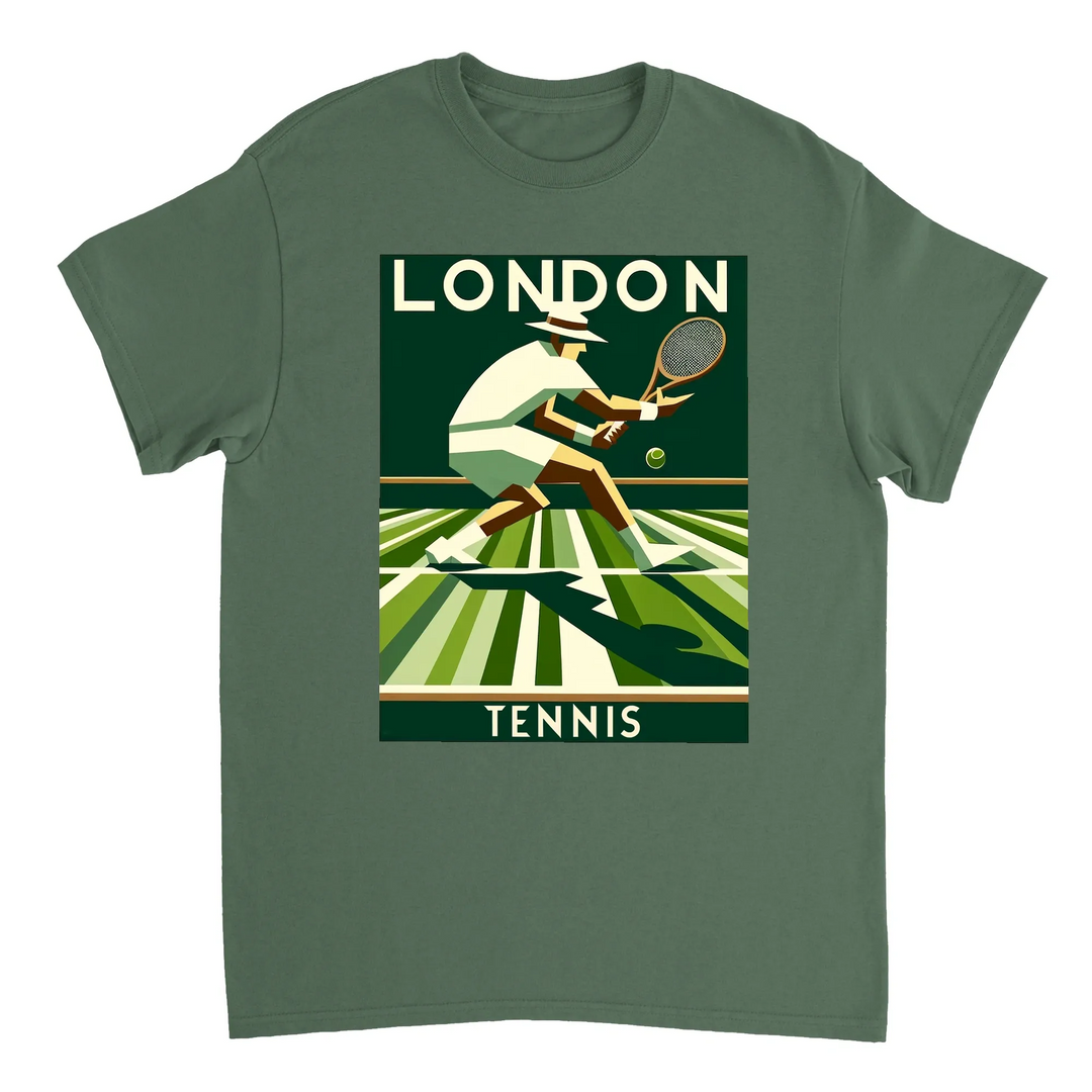 T-shirt de ténis London, combina estilo clássico de Londres com a paixão pelo ténis. Ideal para fãs e jogadores, disponível e