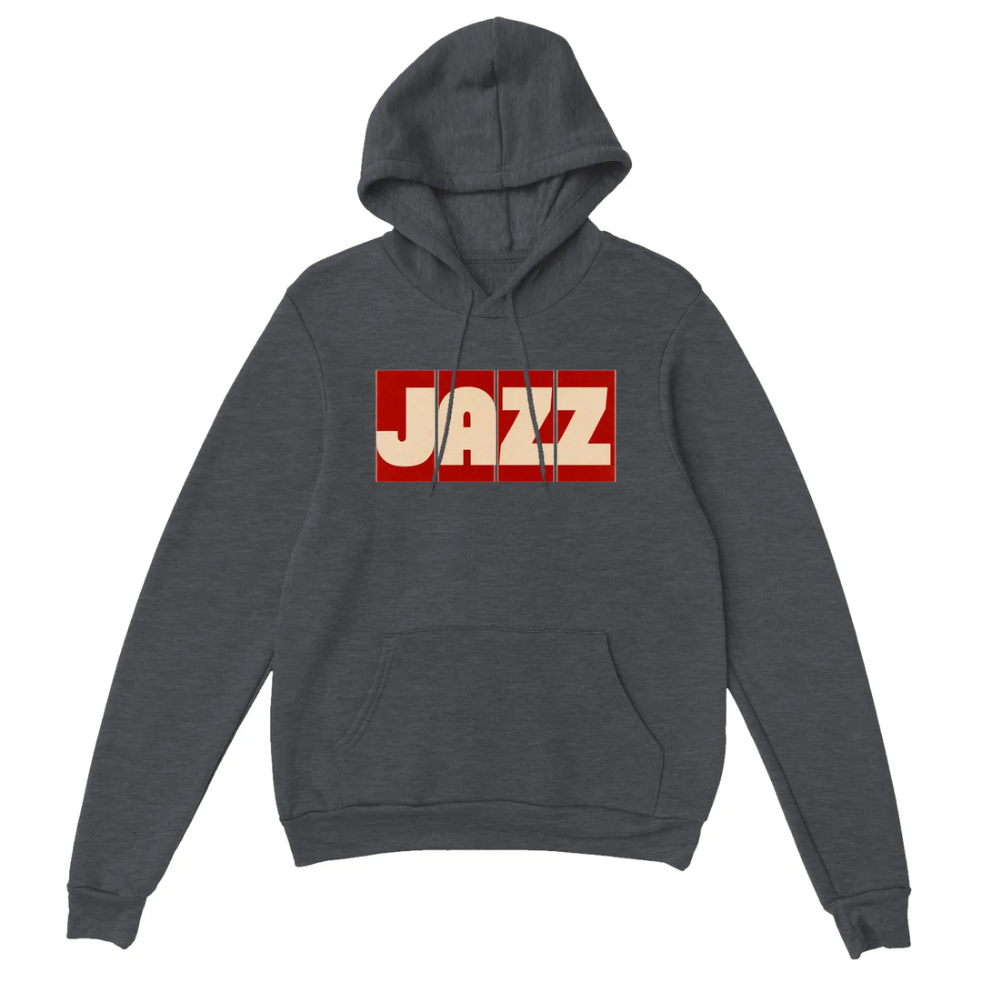 Hoodie Jazz Music 37 em mistura de algodão e poliéster, com capuz forrado, cordão, bolso frontal e punhos canelados