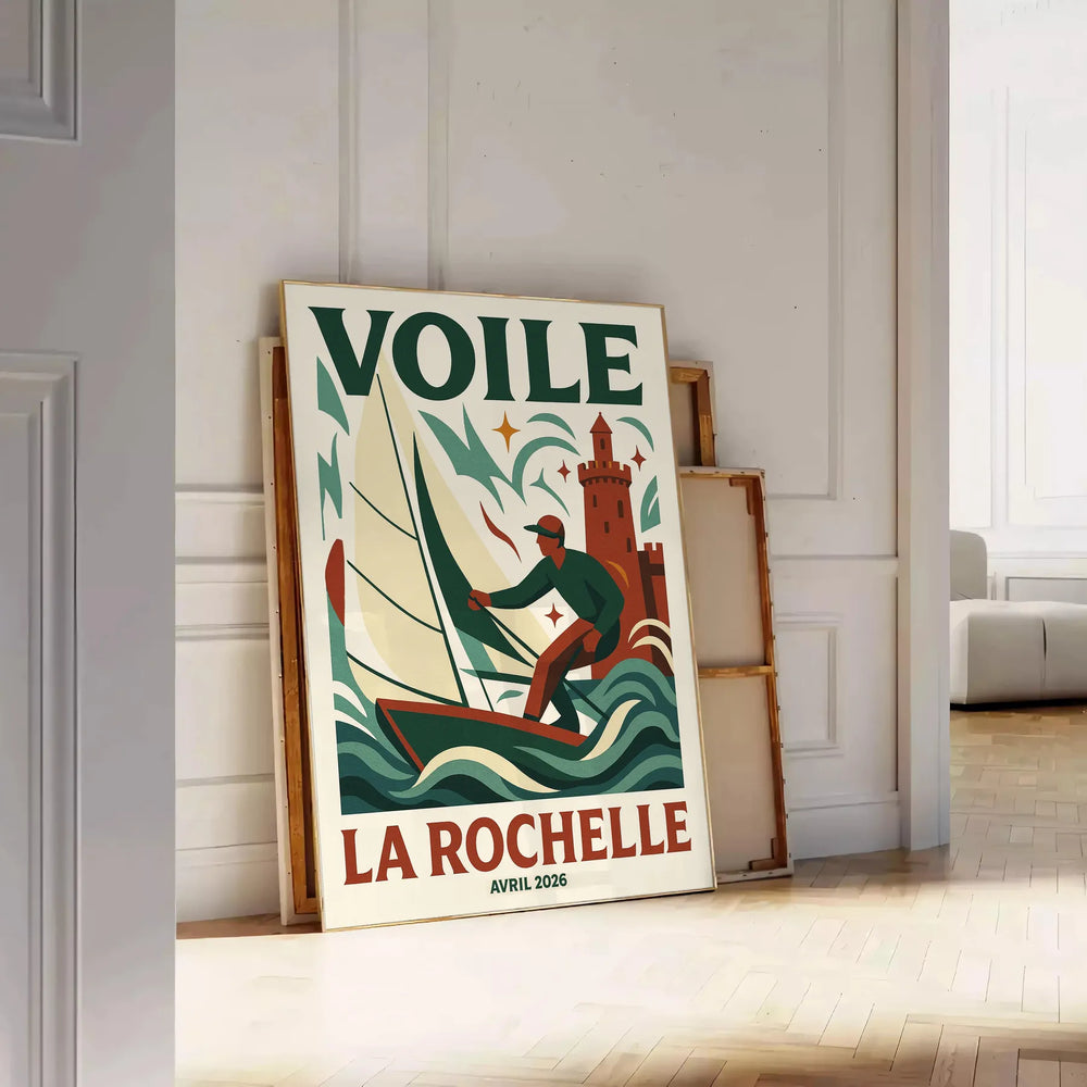 vibrant charm sailing La Rochelle stunning red white poster nautical enthusiasts art lovers eye piece available dimensions cm space sizes A4 A0