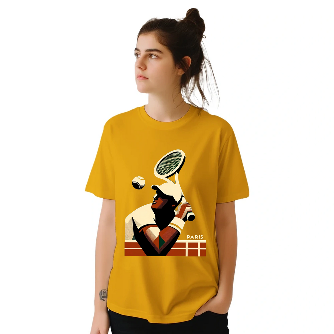 T-shirt de ténis elegante e confortável, ideal para jogar ou ver o jogo. Disponível em vários tamanhos