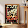 Madrid Tennis Poster in kräftigen Schwarz- und Rottönen, erhältlich in 50x70 oder 30x40. Perfekte Wanddekoration für Tennisli