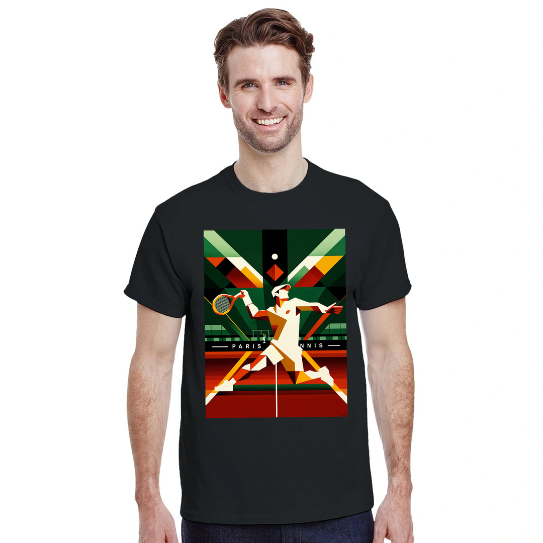 T-shirt τένις Παρισιού με κομψό σχέδιο, ιδανικό για γήπεδο και καθημερινές εμφανίσεις