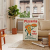 vibrant pizzeria kitchen poster lively green red hues dining space sizes cm eye piece Italian charm decor A4 A0