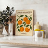 stunning vintage botanical poster Citrus Aurantium exquisite print vibrant green orange hues touch nature space sizes A4 cm A0 lovers