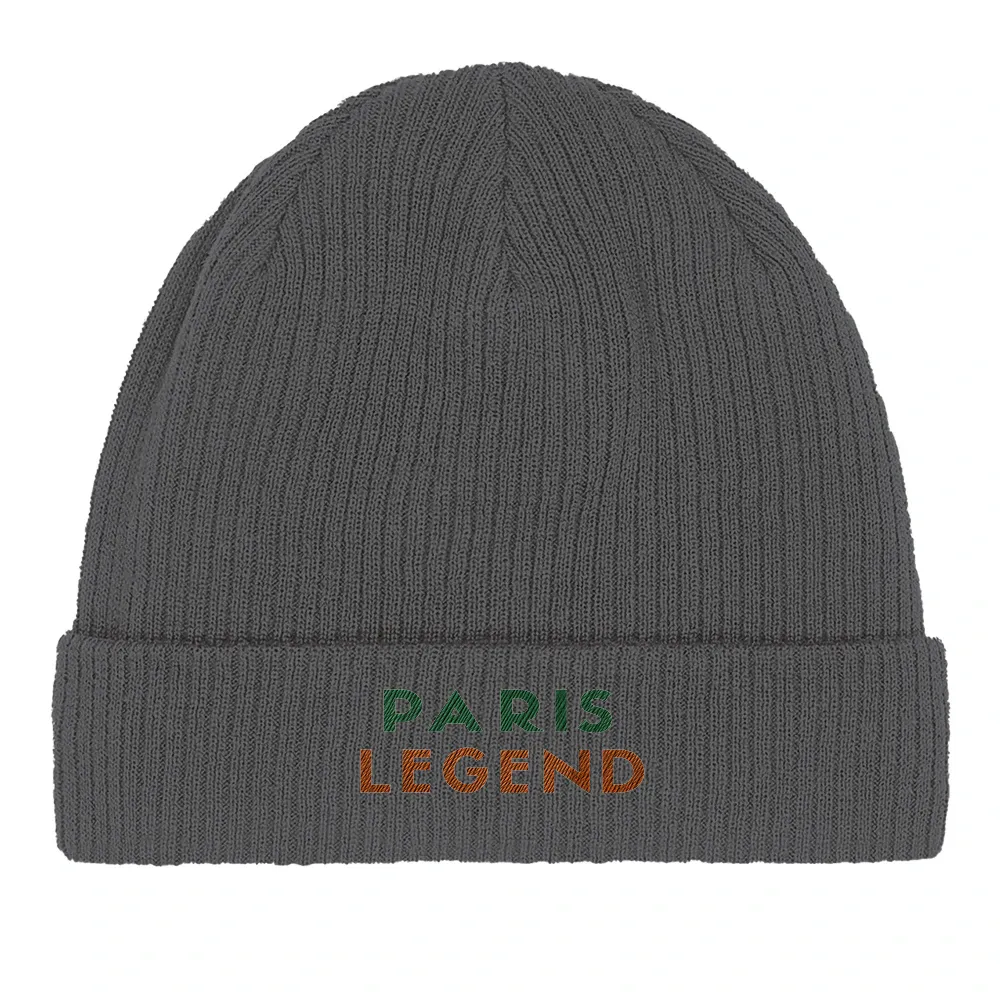 Tennis Paris Legend Embroidered Beanie 2 style eco friendliness 100 % organic cotton soft lightweight breathable unmatched comfort setting indoor outdoor blend fashion sustainability