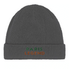 Image Grahite de Beanie Tennis Paris Legend  2 - Cotton Bio, Embroidered Design