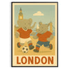 space charming kid elephant rhinoceros football poster playful designs gray green nurseries playrooms art touch London spirit today dimensions cm A4 A0
