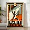Classic 1922 Paris Vintage tennis artwork showcasing Paris and the Roland Garros atmosphere elegant living room interior framed print