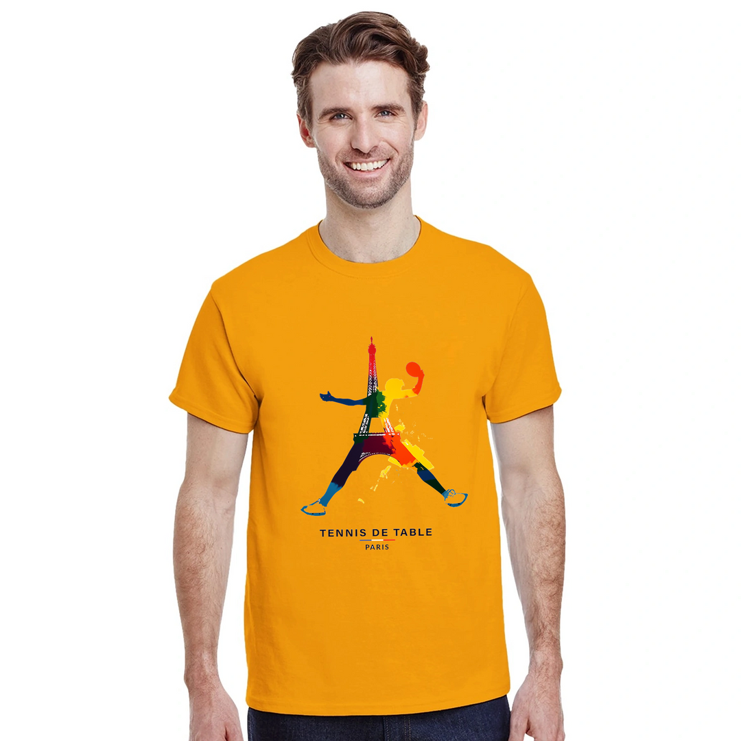 T-shirt T - shirt unique thème tennis table parfait passionnés sport dynamique style confort idéal entraînements sorties Achetez affichez passion coton haut gamme une douceur incomparable