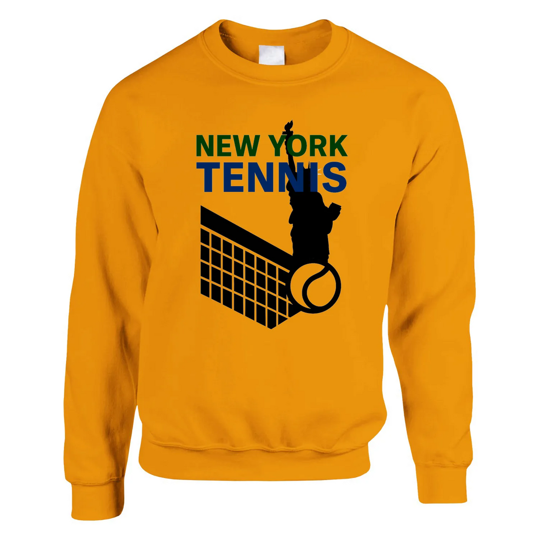 Sweater unissex New York Tennis em mistura de algodão e poliéster, confortável e estiloso, com costura dupla e corte clássico