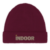 Czapka beanie Indoor Tennis z haftem, wykonana z 100% organicznej bawełny, idealna na każdą okazję