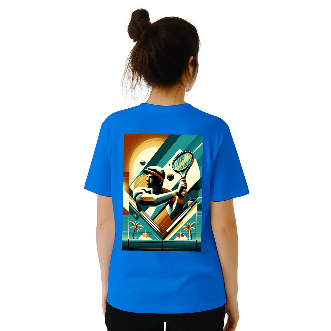 T-shirt de ténis Miami, com design vibrante, ideal para entusiastas do ténis e amantes de Miami. Perfeito para o court ou uso