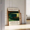 touch classic artistry space exclusive Edward Hopper exhibition poster gray orange palette masterpiece art lovers today decor unframed option