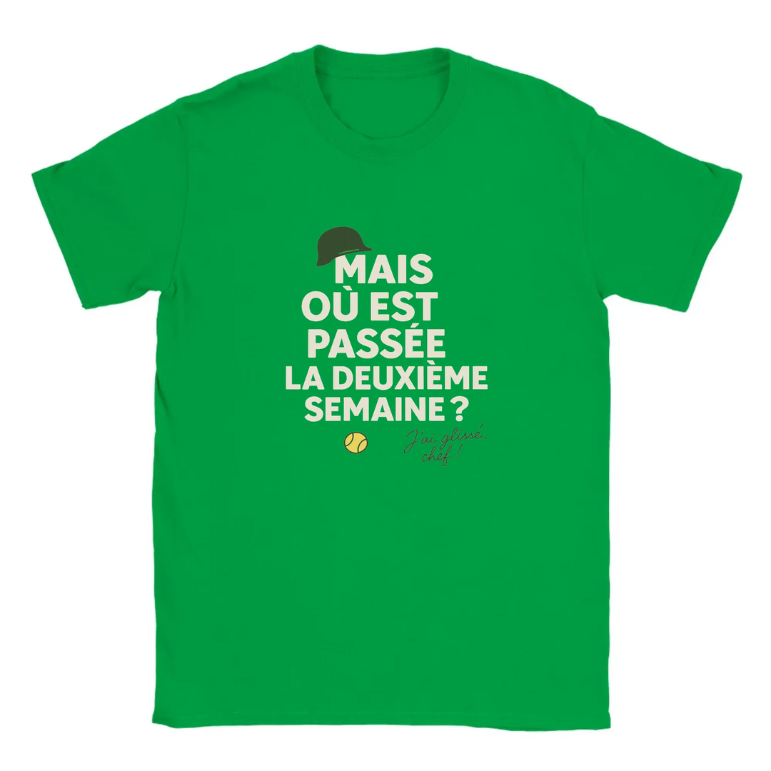 Image Green de Où est passée la deuxième semaine Tennis Tshirt