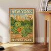 splash fun space  basketball vintage poster playful dinosaurs New York Central Park kids rooms unique gift art deco print measures Buy today games unframed options available