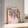 enchanting Lisbon Flower Market Poster vintage botanical 11 design lush green gray tones exquisite art print essence vibrant scene decor A4 cm A0 sizes