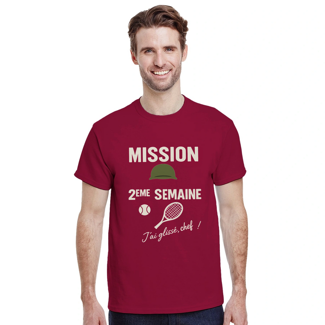 Image Red de Mission 2eme Semaine Tennis Tshirt 4 [color:red] [view:front]