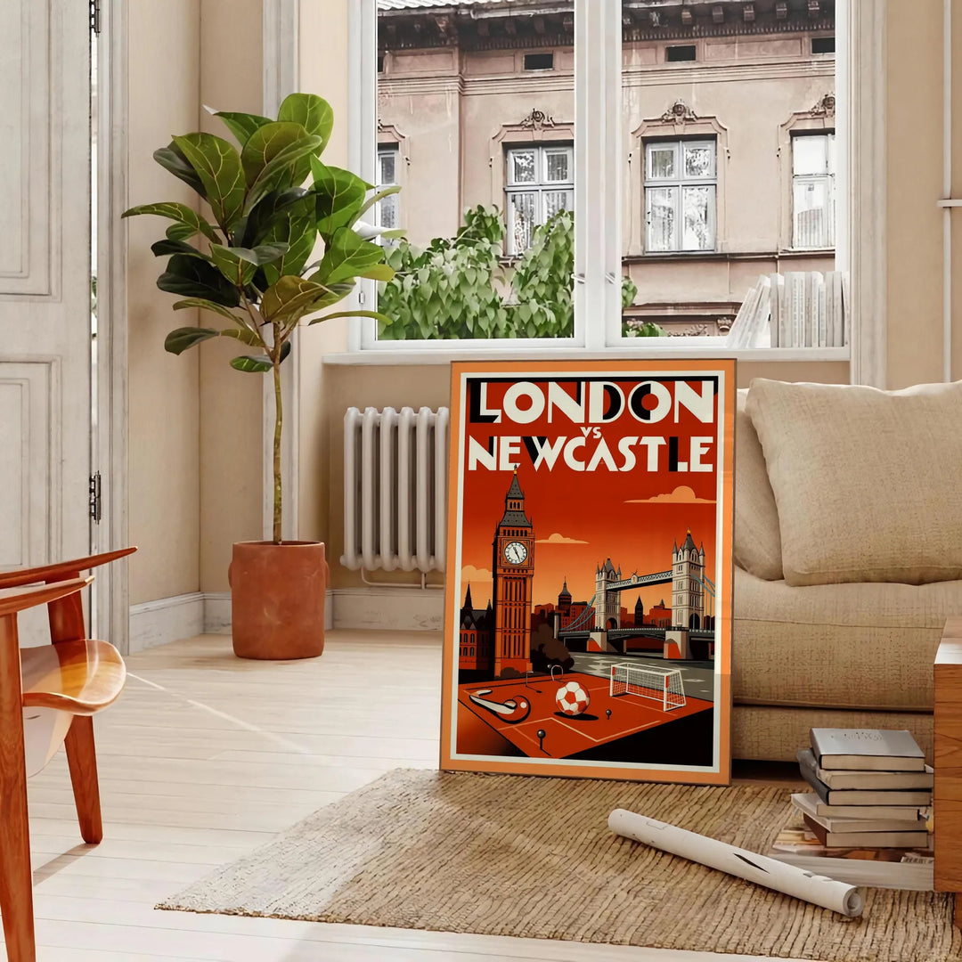 captivante thème football Londres un design moderne noir vert une touche dynamique décoration poster unique dimensions cm 50x70 espace œuvre disponibles A4 A0