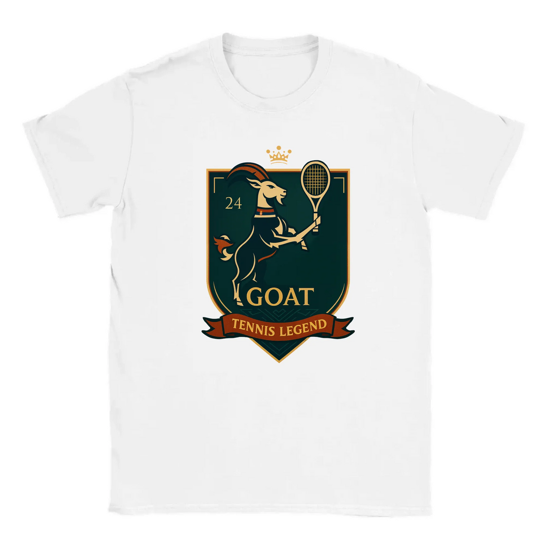 Image White de Tshirt Tennis GOAT Nole