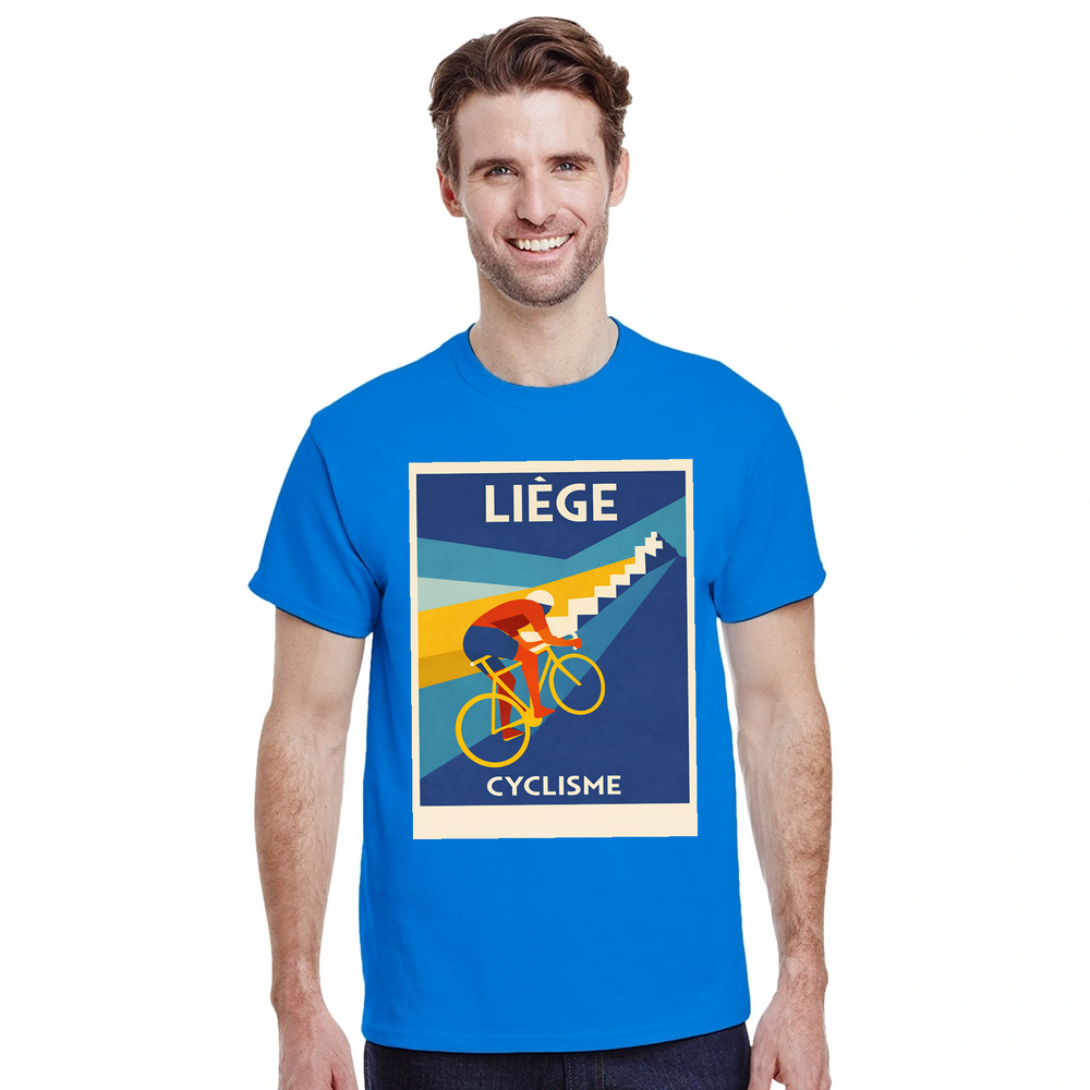T-shirt passion exclusive Liège Belgium Cyclisme t shirt comfort style tee spirit one cycling iconic locations casual wear events yours today love sport sizes S M L XL XXL