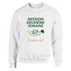 Mission 2ème Semaine Tennis Sweater un sweat - shirt épais 50 % coton polyester une douceur ultime coutures tricot élastique coupe classique confortable idéal quotidien