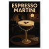 Affiche élégante thème espresso martini nuances sophistiquées noir gris prête espace pièce unique disponible dimensions cm A4 A0