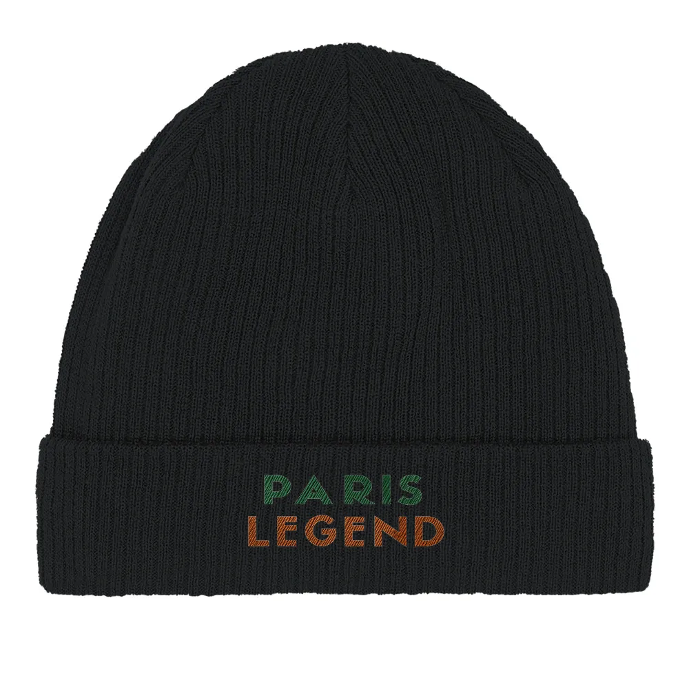 Tennis Paris Legend Embroidered Beanie 2 style eco friendliness 100 % organic cotton soft lightweight breathable unmatched comfort setting indoor outdoor blend fashion sustainability