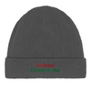 Image Grahite de Beanie Tennis Champagne 3  - Cotton Bio, Embroidered Design