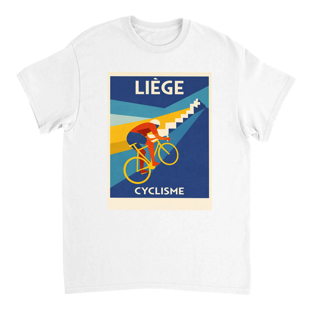 T-shirt Liège Belgium Cyclisme, ιδανικό για ποδηλάτες και καθημερινές εμφανίσεις, διαθέσιμο σε S, M, L, XL, XXL