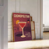 élégance cocktail Cosmopolitan affiche vibrante teintes orange marron 50x70 30x40 un ajout chic espace poster intérieur disponibles
