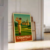 charm Chantilly Golf vintage poster vibrant green orange hues stunning available dimensions perfect wall art ideal best gift golfer unframed options